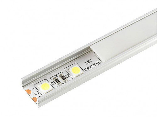 Профиль алюминиевый 15х6мм L-2м, накладной с заглушками и крепежом Профиль алюминиевый 15х6мм L-2м, накладной с заглушками и крепежом