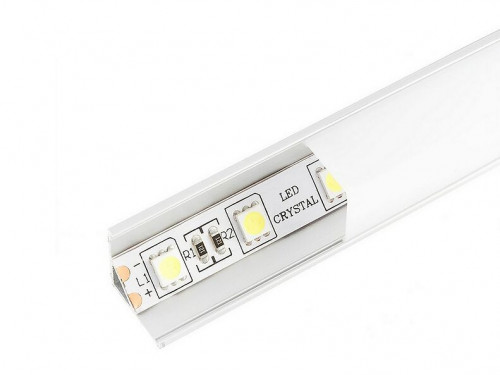 Профиль алюминиевый 16х16мм L-2м, угловой с заглушками и крепежом Профиль алюминиевый 16х16мм L-2м, угловой с заглушками и крепежом