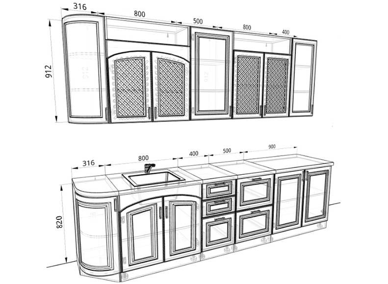 Кухня Ника - длина 2,94 м