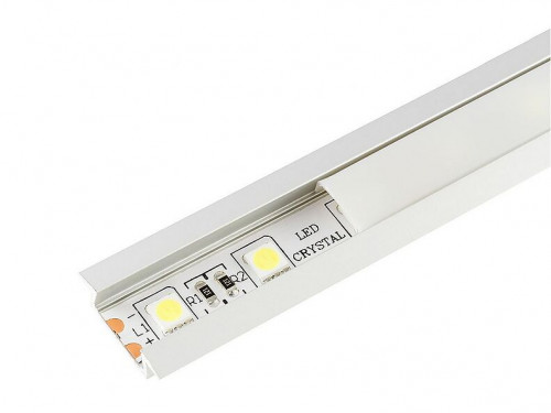 Профиль алюминиевый 22х6мм L-2м, врезной с заглушками и крепежом Профиль алюминиевый 22х6мм L-2м, врезной с заглушками и крепежом