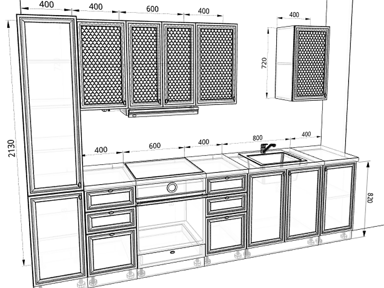 Кухня София 3,0 метра