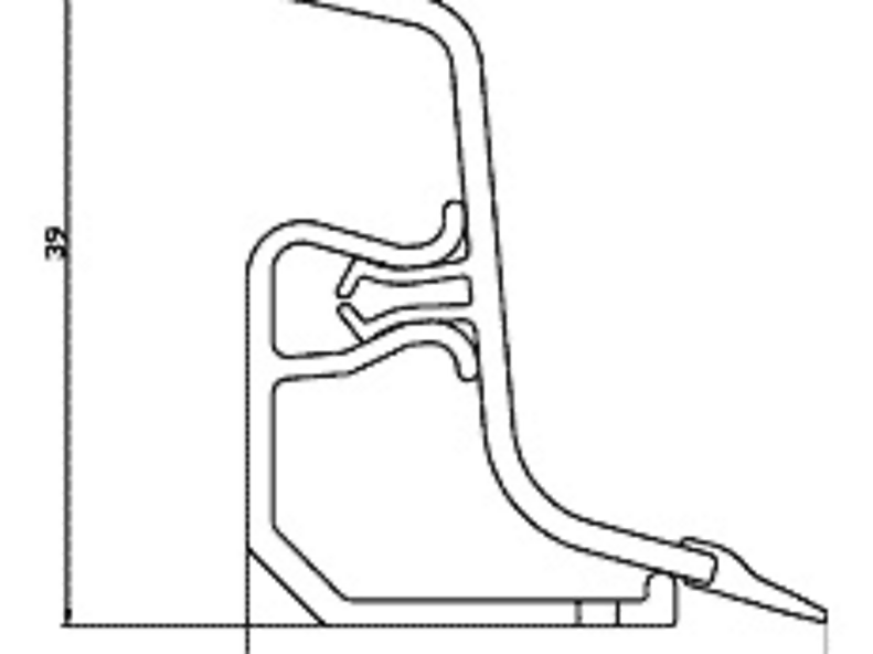 Плинтус вставочный Дуб фигурный светлый (066М) Плинтус вставочный Дуб фигурный светлый (066М)