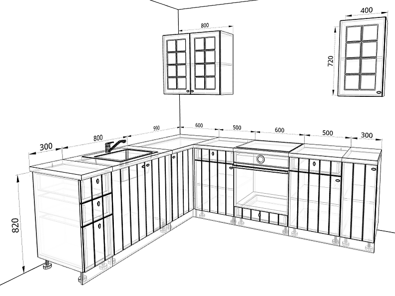 Кухня Прованс 2,5 метра