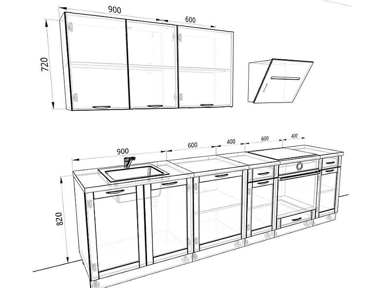 Кухня Базис Nicole-Mix 2,9 метра Кухня Базис Nicole-Mix 2,9 метра