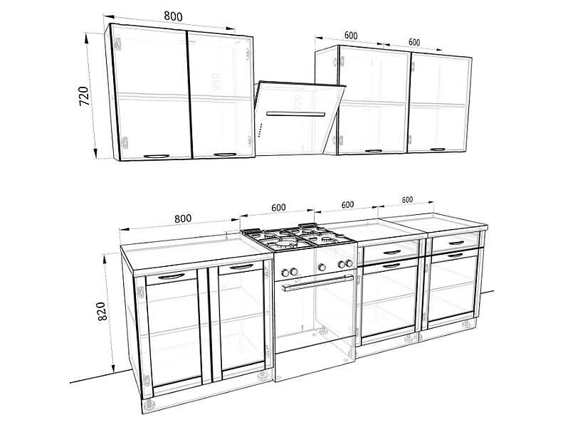 Кухня Базис Nicole-Mix 2,0 метра