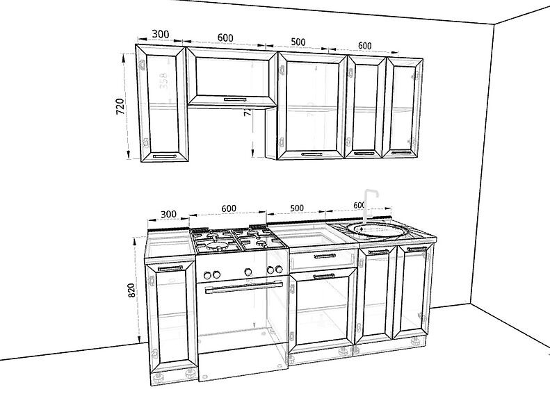 Кухня Глетчер 2,0 метра Кухня Глетчер 2,0 метра