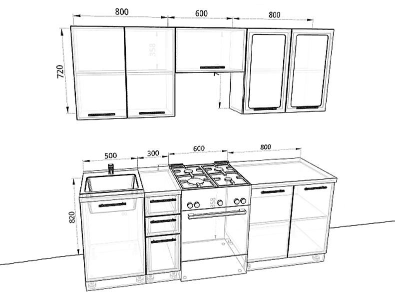 Кухня Греция 2,2 метра