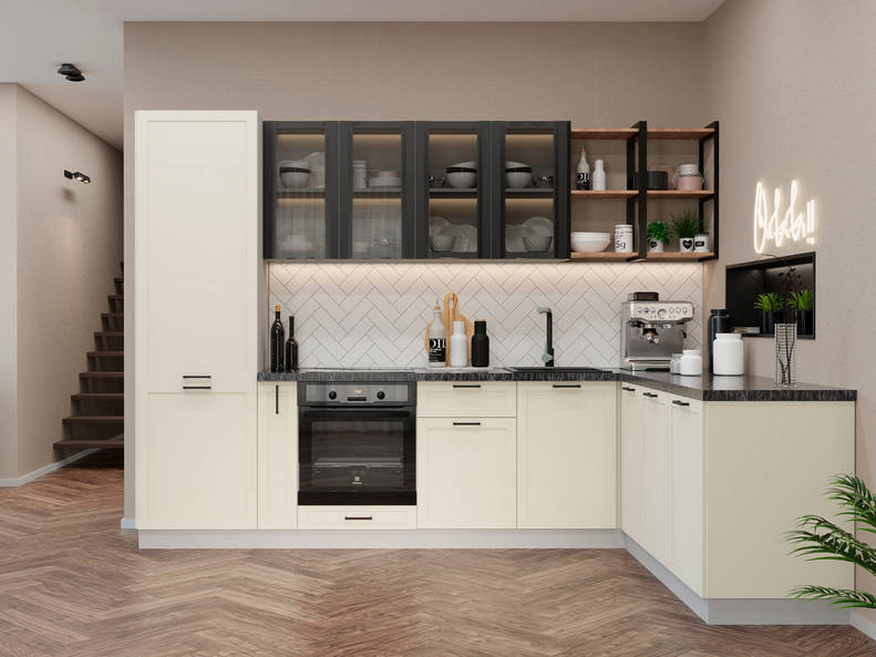 Кухня Квадро - длина 3 м, ширина 1,8 м