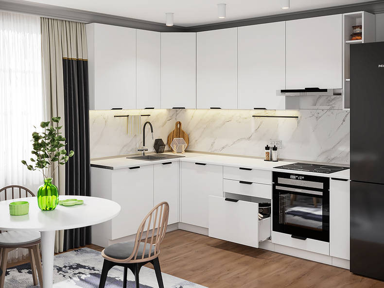 Кухня NORD - длина 2,6 м, ширина 1,6 м