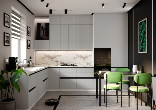 Кухня Сиэль - длина 3,4 м, ширина 2,4 м